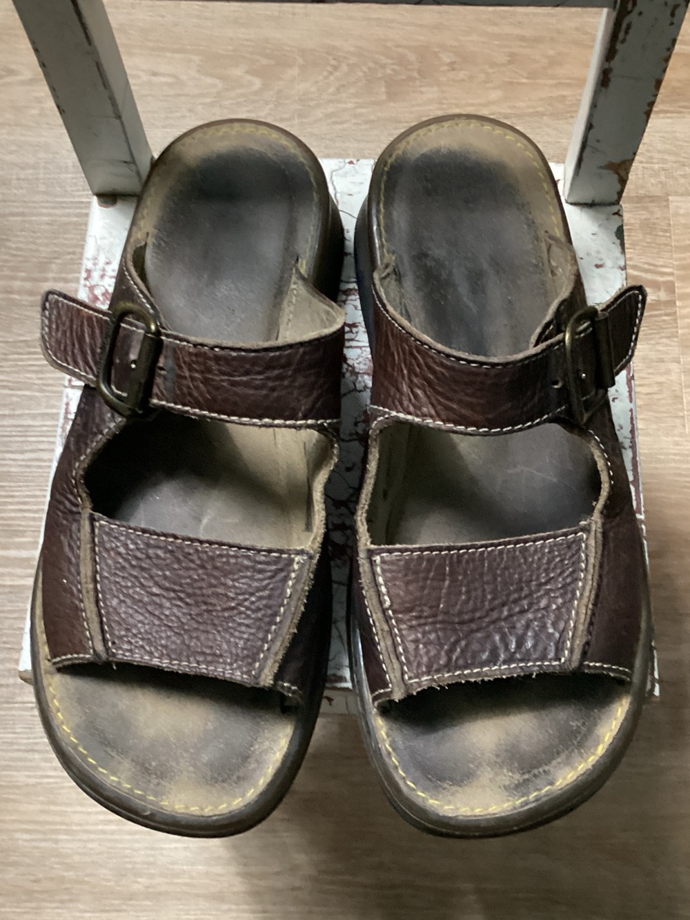 Dr. Martens Brown Leather Fisherman Double-Strap Buckle Sandals Men’s Size 8